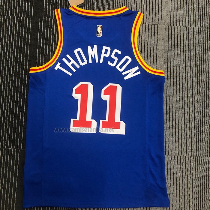 Camiseta Golden State Warriors Klay Thompson #11 75th Anniversary Azul